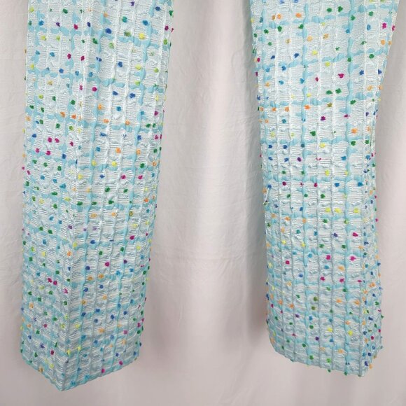 Vintage Sassia Blue Pants Small Silk Polka Dot - Picture 7 of 8